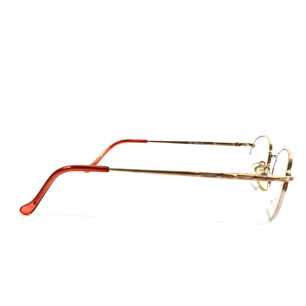 Vintage Linda Evans Eyeglasses Frame 207 SOFT ROSE Gold with Clip Ons 46-19-130